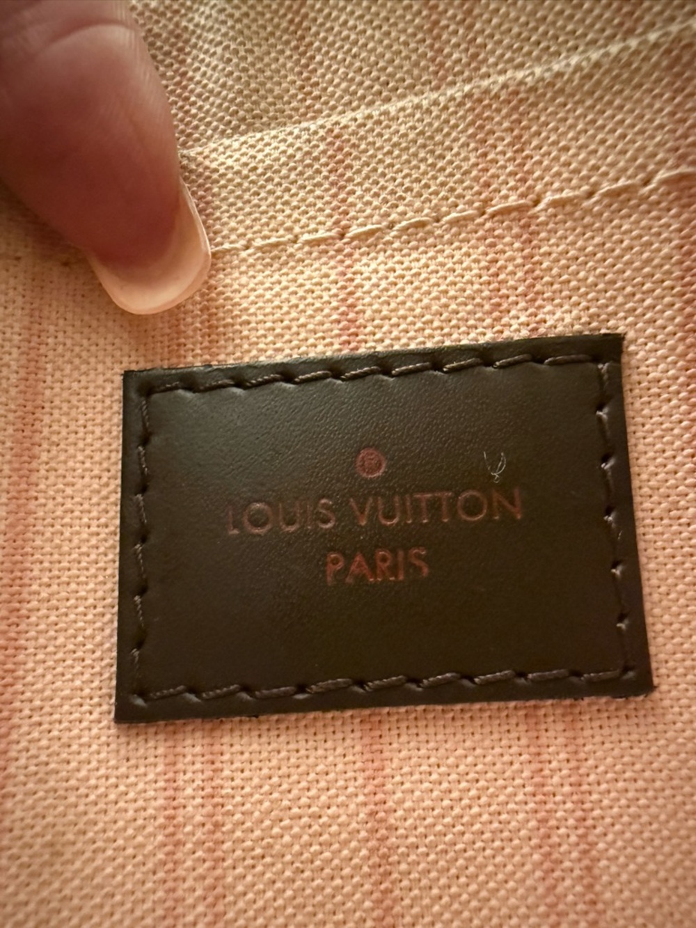 Louis Vuitton Damier Ebene Neverfull GM Pochette/Wrist Wallet Authentic - Picture 8 of 14